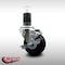 Service Caster 3.5'' SS Soft Rubber Swivel 1-5/8'' Expanding Stem Caster with Brake SCC-SSEX20S3514-SRS-TLB-158 - alternate 2